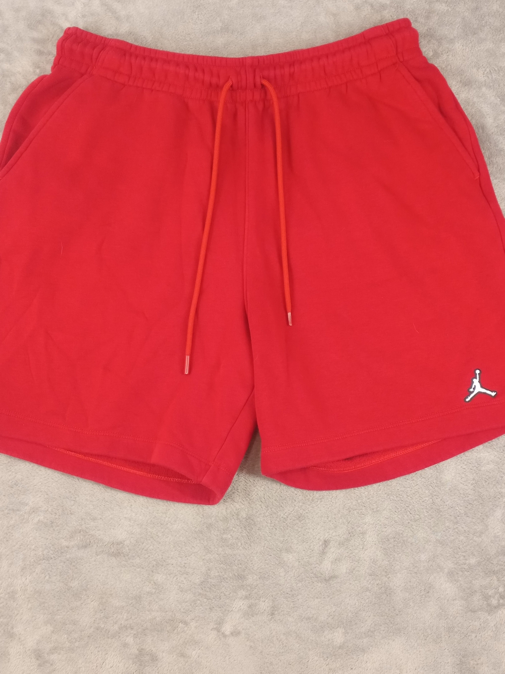 Jordan Men's Feence red Terry Shorts Size Large